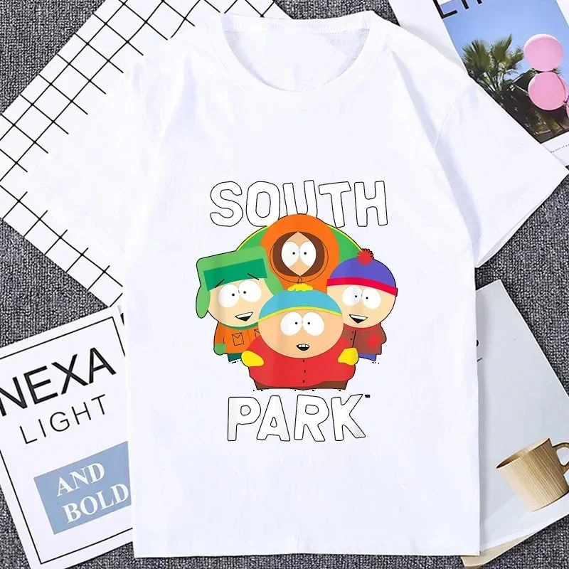 Koszulka dziecięca South Park Retro Hot selling Casual modna wygodna Anime Acg Fans Otaku t-shirt dla chłopców i dziewcząt