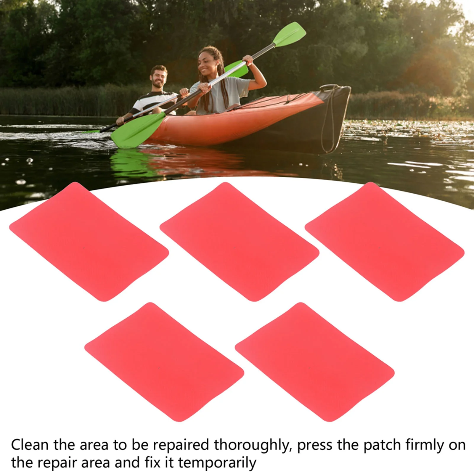 5PCS Inflatable Boat Repair Patch PVC Waterproof Air Leakage Prevention Kayak Repair Patch For Boat Repair Kit