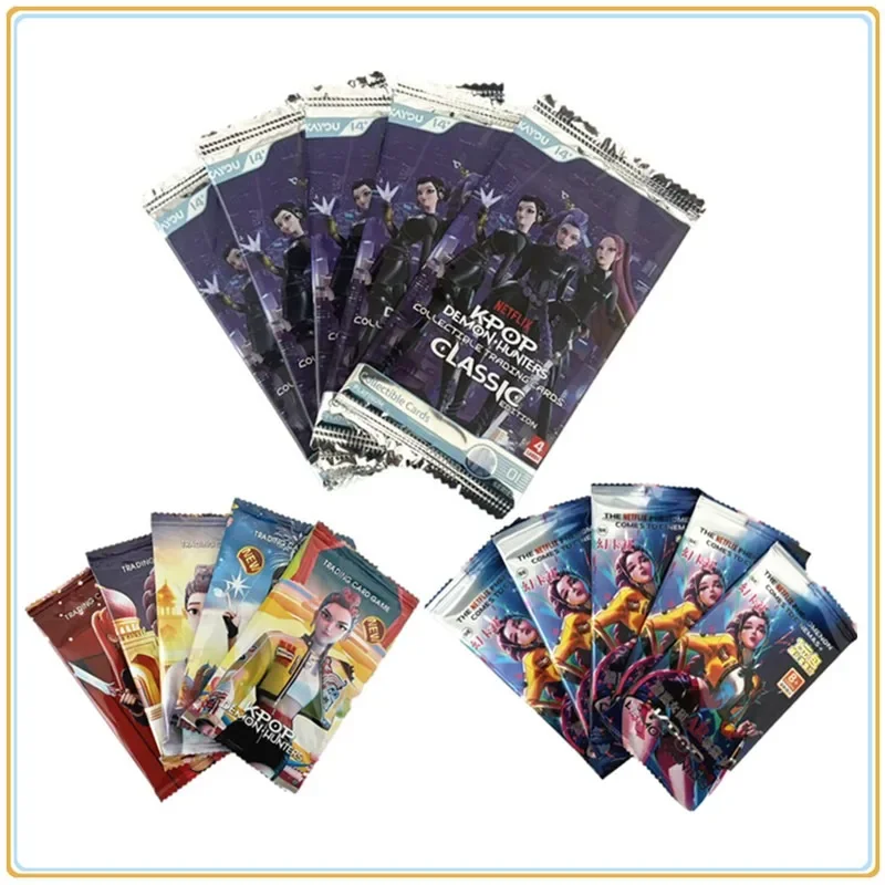 KAYOU Genuine KPop Demon Hunters‌ Card Classic Pack Saja Boys Huntr/X Virtual Idol Animation Movie Collectible Cards Toys Gifts