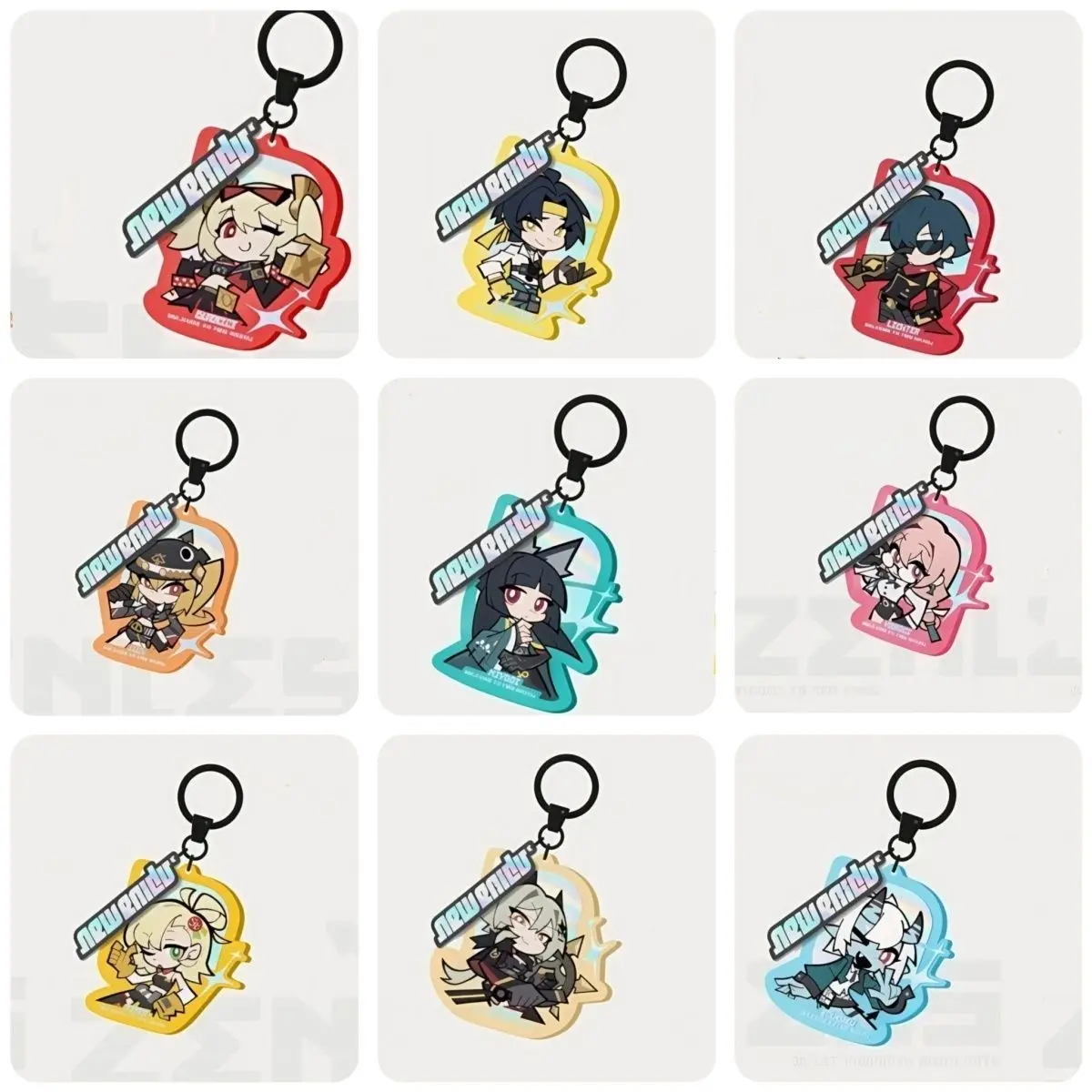 LLavero de Anime Zenless Zone Zero Anby Demara Ben, llavero de hombre más grande y sabio para mujer, figura de dibujos animados, llavero acrílico, colgante de regalo