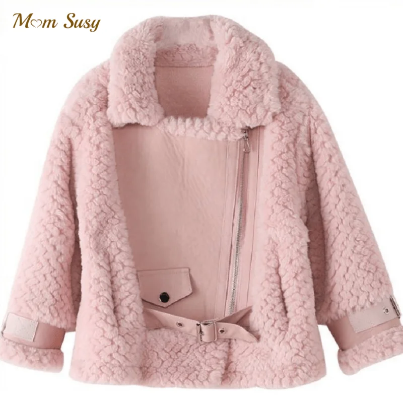 

Fashion Baby Girl PU Leather Fur Jacket Winter Infant Toddler Leather Fur Patched Coat Fashion Chaqueta Outwear Clothes 1-10Y