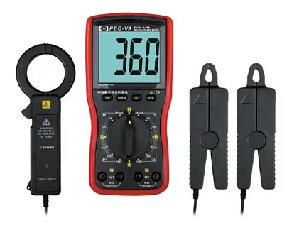 High Digital Three Phase Clamp Multimeter Voltmeter  AC/DC Current Resistance Voltmeter