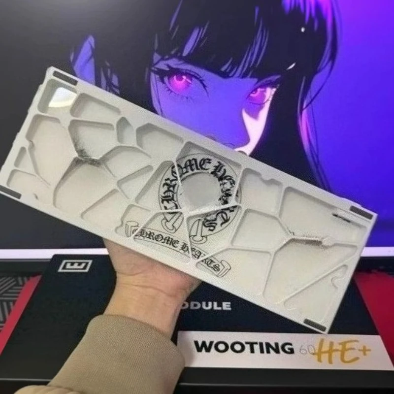 

Hollow Out Keyboard Aluminum Shell Custom Holy60 Gh60 Wooting60HE Minimalist for Gamers DIY Mechanical Keyboard Esports Office