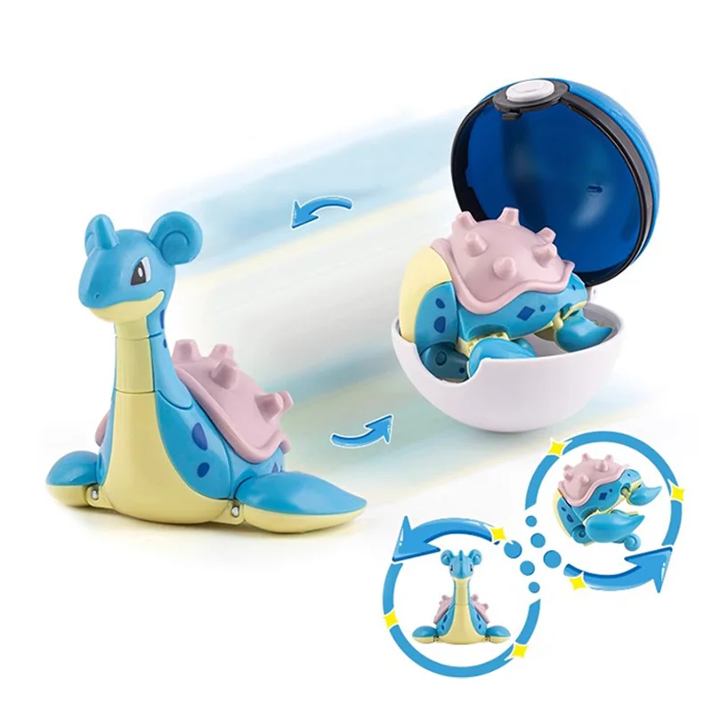 Pokemon Deform Action Figures Poke Ball Toys Pikachu Dragonite Mew Snorlax Lapras Pokeball Doll Ash-Greninja Solgaleo Gyarados