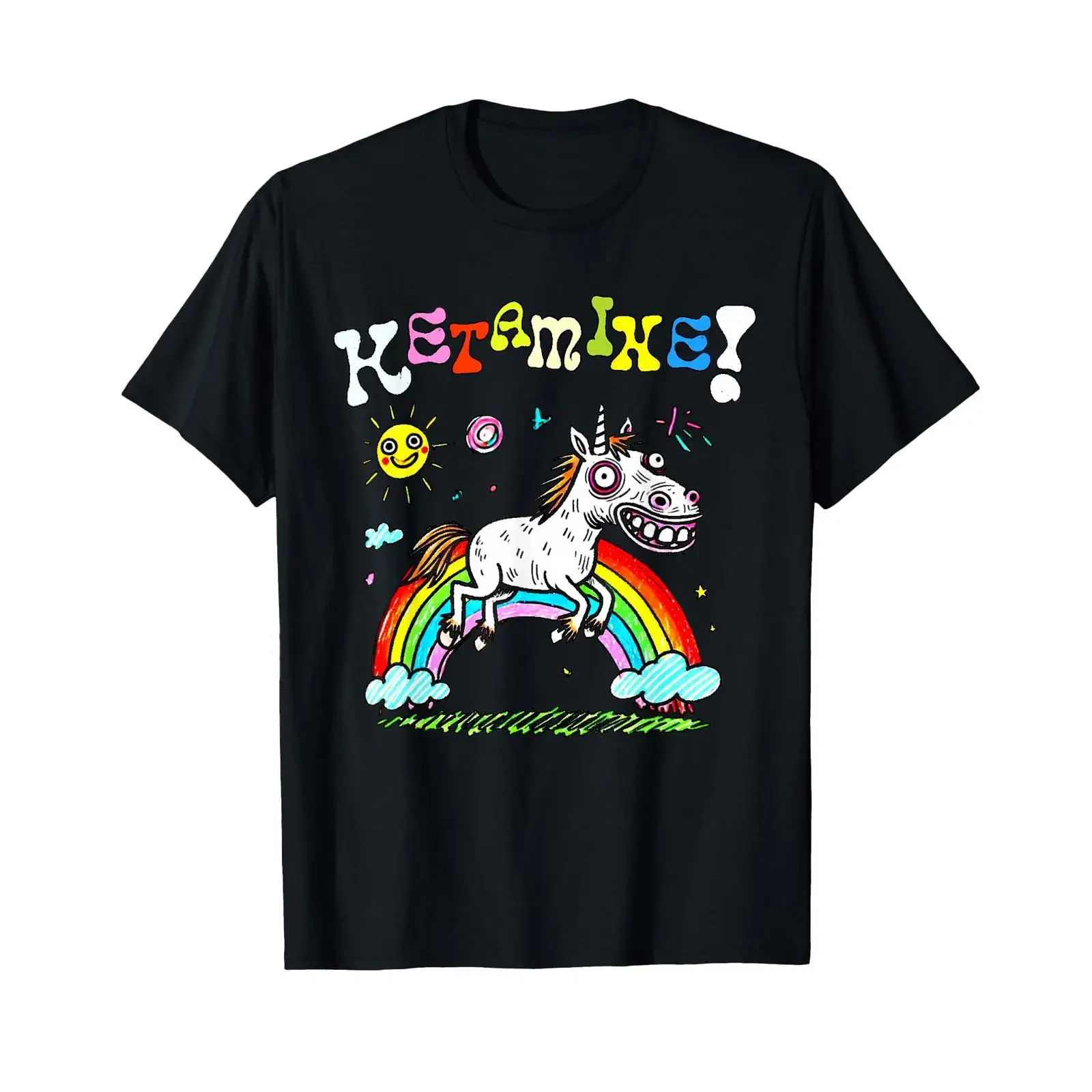 Ketamin-T-Shirt, Vintage-Look, leicht gewaschen, modisch, weiches Material, ideal für den täglichen Gebrauch, vielseitig, atmungsaktiv, Designerkleidung, stilvoll.