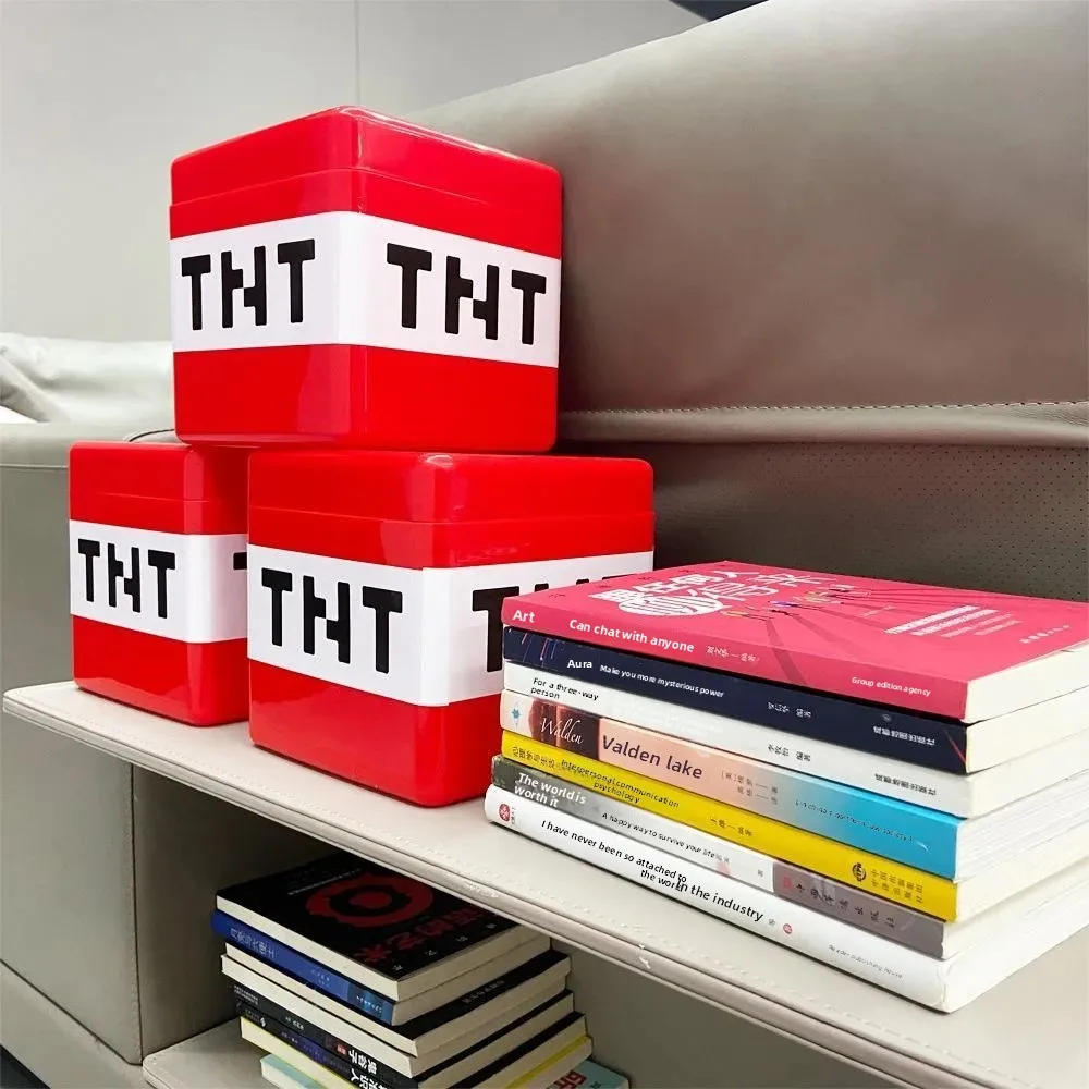 Pudełko do przechowywania TNT, magnetyczne klocki konstrukcyjne, pojemnik na przekąski, plastikowy organizer, zabawki do samodzielnego montażu dla dzieci, prezenty.