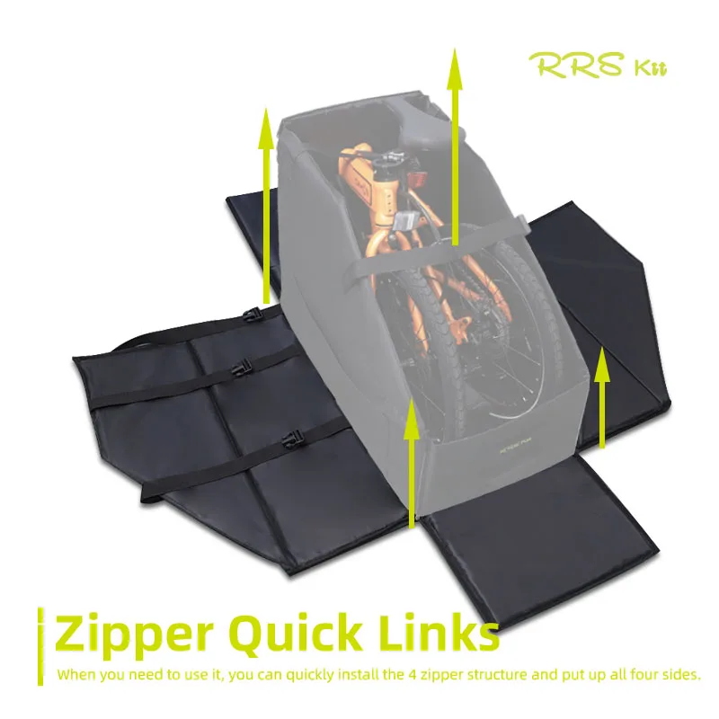 브롬톤 폴딩바이크를 수납한 RRSKIT 보관함 측면