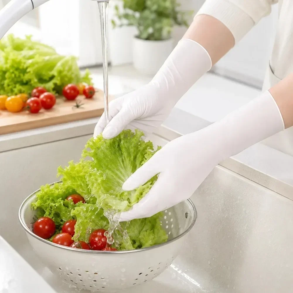30PCS Nitrile Disposable Cleaning Gloves Multi-purpose Household Cleaning Gloves Food-grade Safe Kitchen Dishwashing Gloves