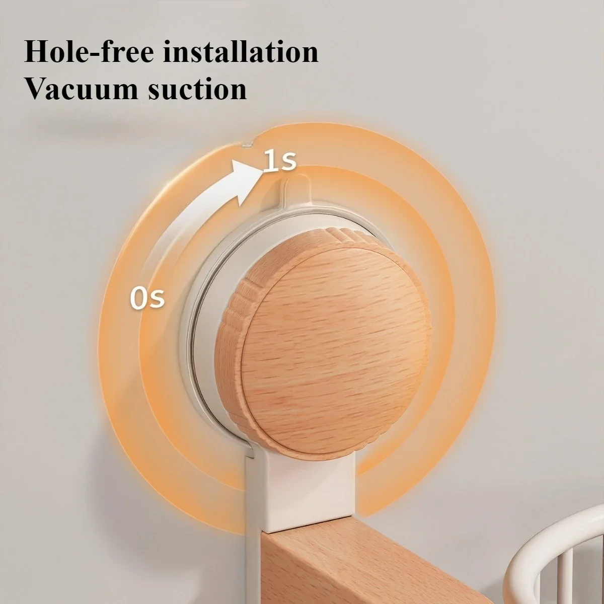 Bathroom Rustic-Style Suction-Cup Toilet Paper Holder (No Drilling Required) for Toilet Paper Rolls