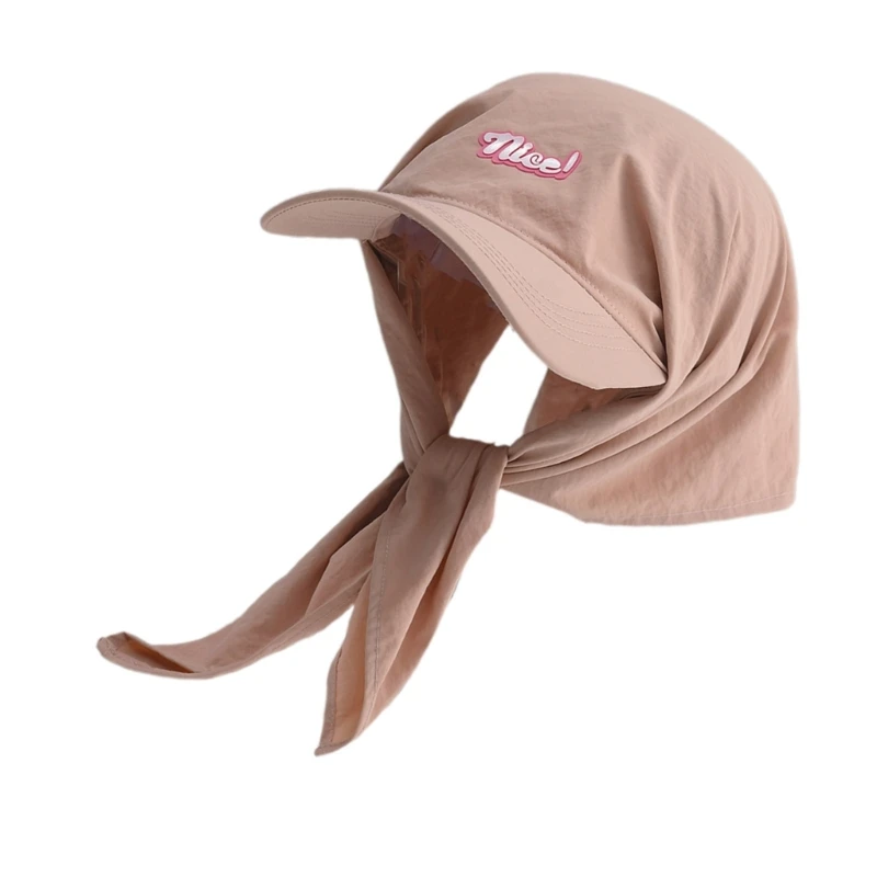 Quick Drying Baseball Hat for Women Girls Embroidery Headscarf Adjustable Hat