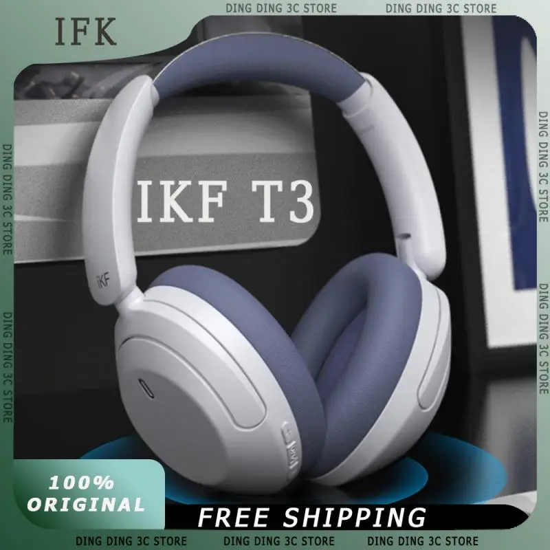 

IKF T3 Wireless Headphones with Microphone Bluetooth 5.4 Automatic Noise Reduction HIFI Low Latency Customized Gaming Headphones