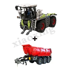 New MOC47448/MOC-8830 Building Block Agricultural Vehicle Tractor Tipper Trailer Assembly Model Adult Children's Toy DIY Gift