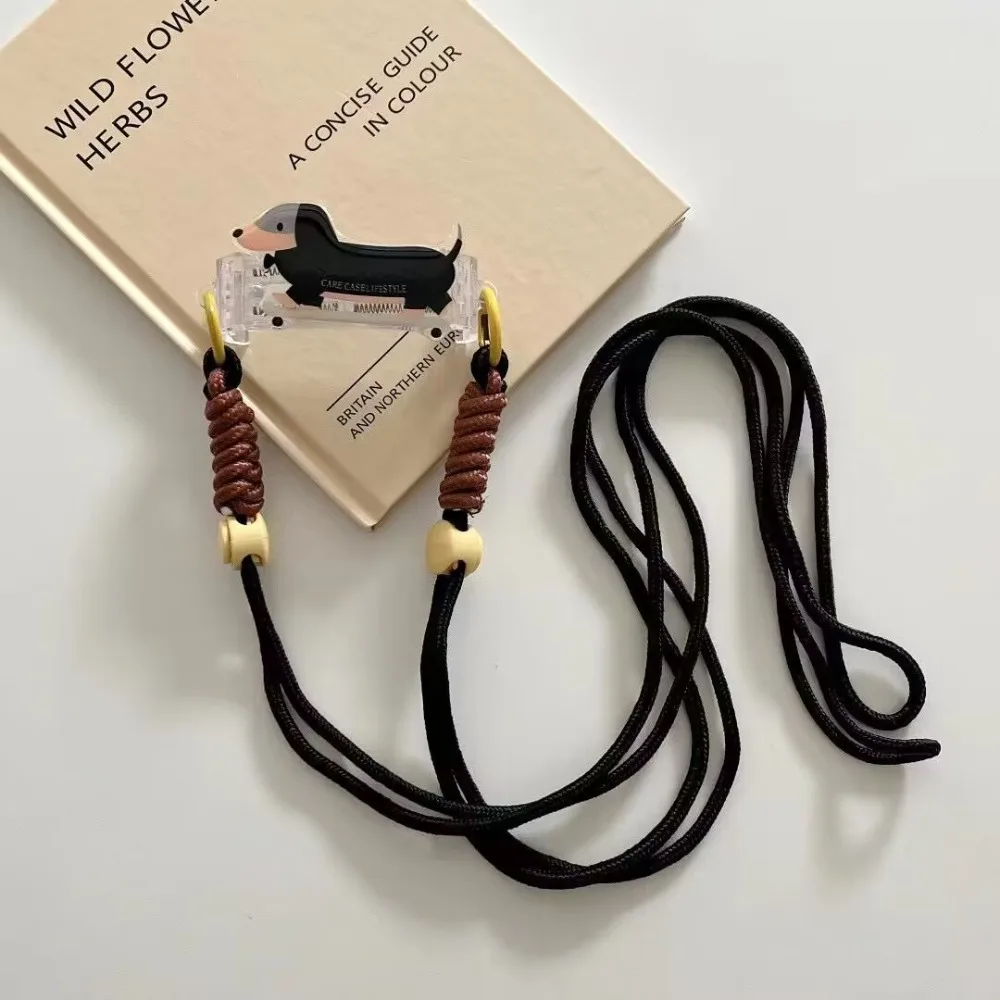 Cartoon Crossbody Phone Back Clip Rabbit Dog Rabbit Phone Clip Lanyard Detachable Universal Phone Stand Back Clip Lanyard