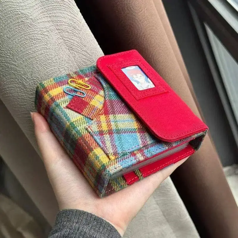 

Фотоальбом для карточек Candy Plaid One Grid, 3 дюйма, для хранения маленьких карточек Polaroid, для студентов, для фанатов кумиров