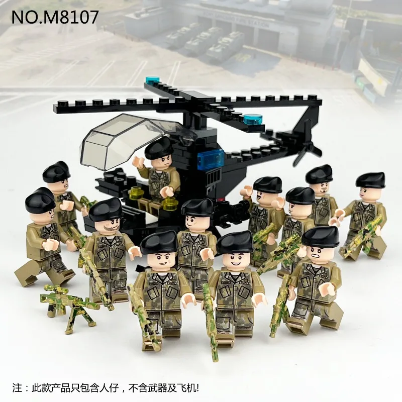Building blocks, humanoid dolls, toys, digital action figures assembled toys crawler children's educational doll toys for girls