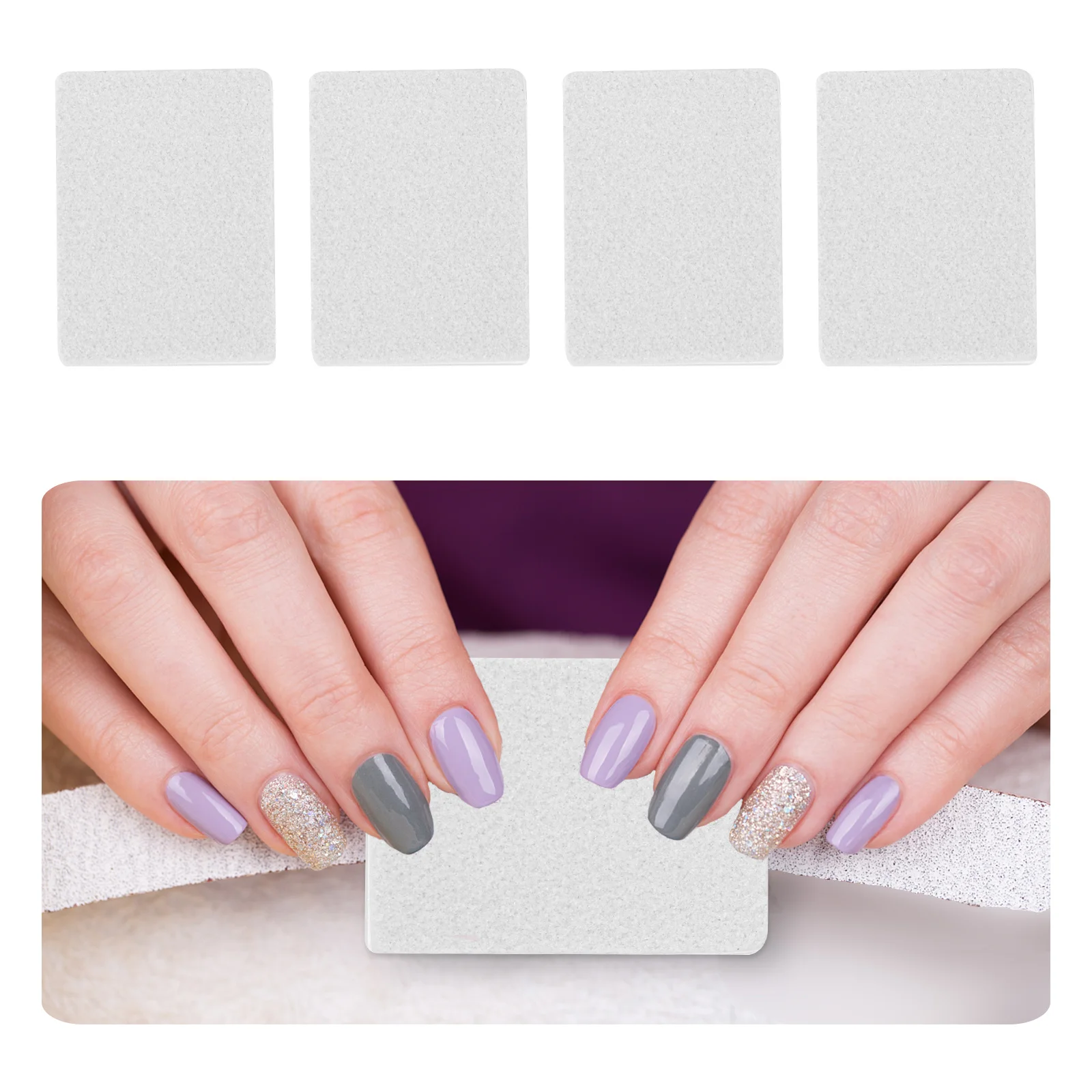 

40Pcs Nail File Blocks Small Square Eva Sponge Sanding Manicure Tool Mini Nail Art Files Polish Supplies Manicure File