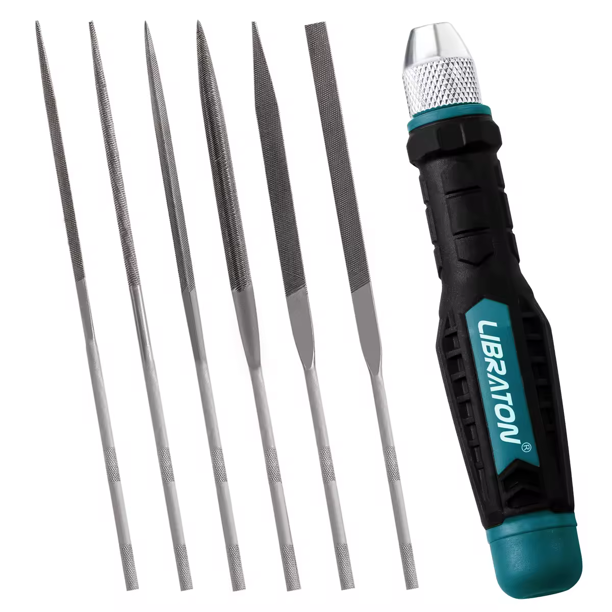 6Pcs Needle File Set, Small Files 141mm Mini Needle File Kit Wood File Metal Files Set Steel Files with Handle Interchangeable Похожие на AliExpress