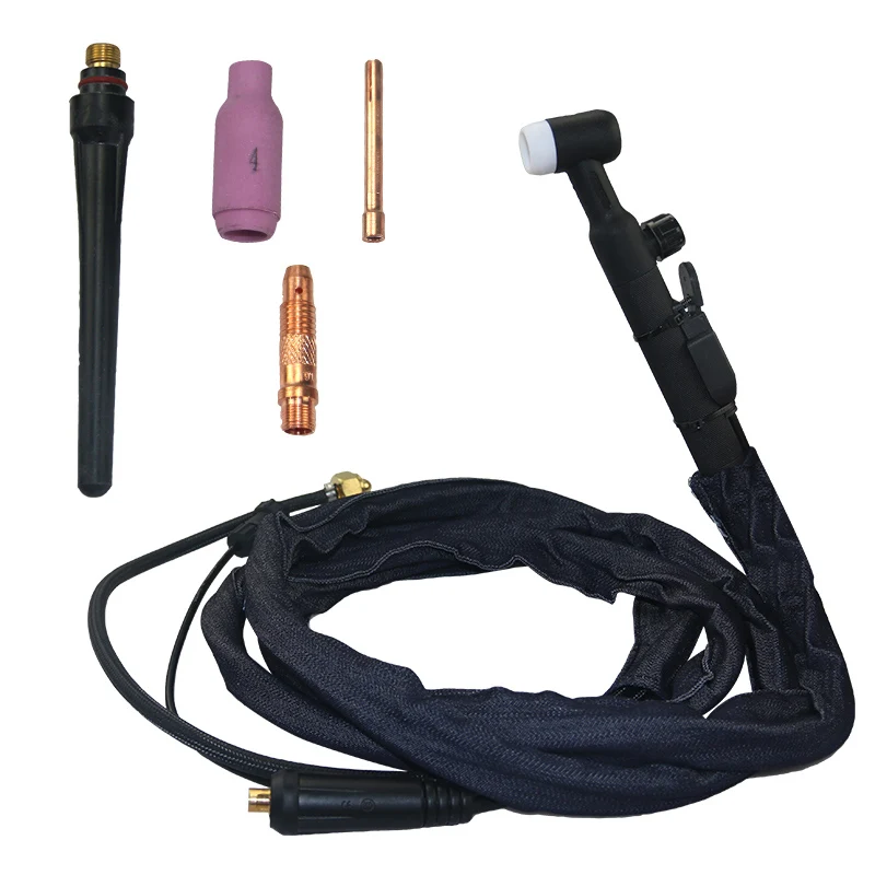 Welding Tools Parts 2.5M  WP17FV Air Cooled Argon Flexible TIG Welding Gun Torch With Large Nut Connector