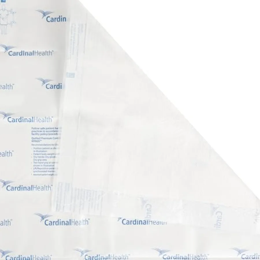 

Cardinal Health Quilted Premium Comfort Underpad Wings Maximum Absorbency Disposable Incontinence Pads Protective Bed Pads Prot