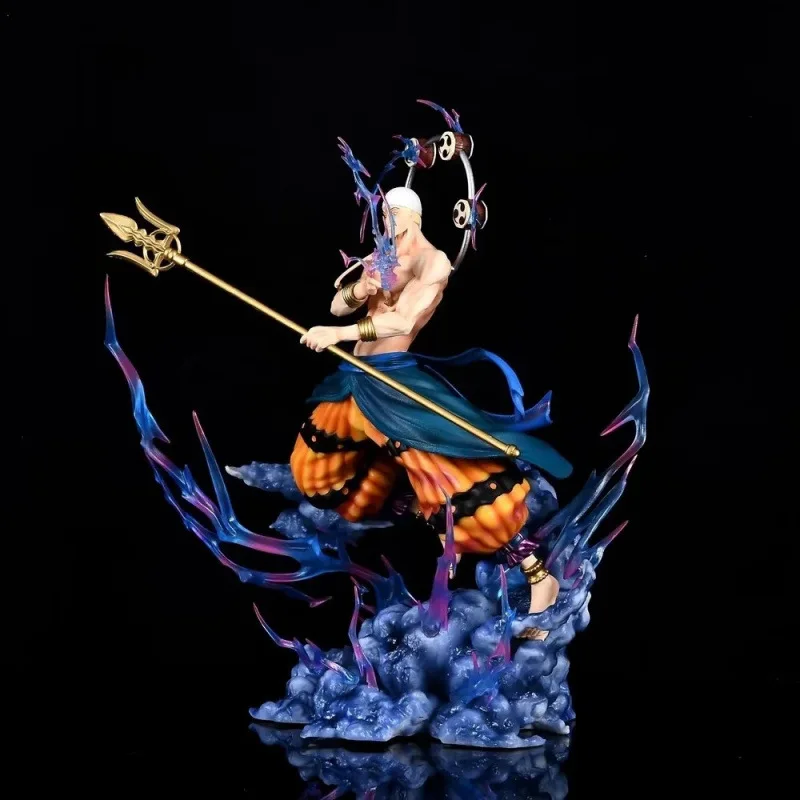 33 cm Neue EIN STÜCK Anime Figur Enel Peripherie PVC Modell Szene Statue Desktop Dekoration Ornamente Kinder Geburtstag Geschenke Spielzeug