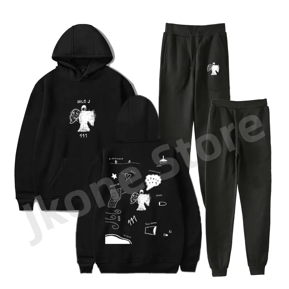 Milo J Singer Hoodies Set 111 Album Merch Print Women Men Fashion Casual Streetwear Sweatshirts