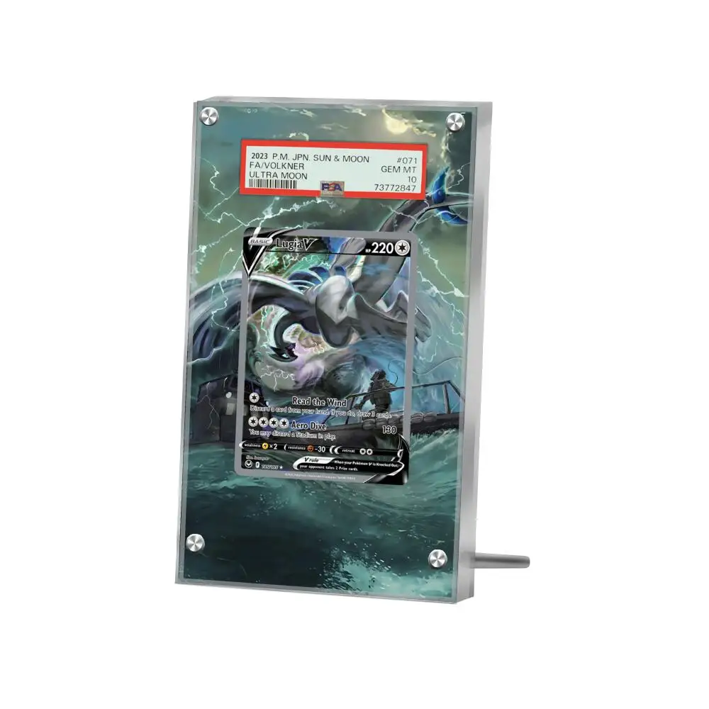 

Pokemon Anime Lugia V Card Extended Art Display Case Collection Card Extended Painting Psa Display Rack Excluding