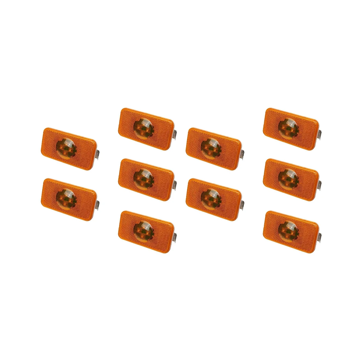 

10Pcs 24V Car Truck LED Side Marker Light Amber Indicator Lamp 4 LED for Volvo Trucks FM/FH