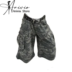 Women's Camouflage Cargo Jeans Harajuku Y2k Baggy Denim Trousers 90s Aesthetic Jean Pants Vintage 2000s Emo Trashy Clothes 2024