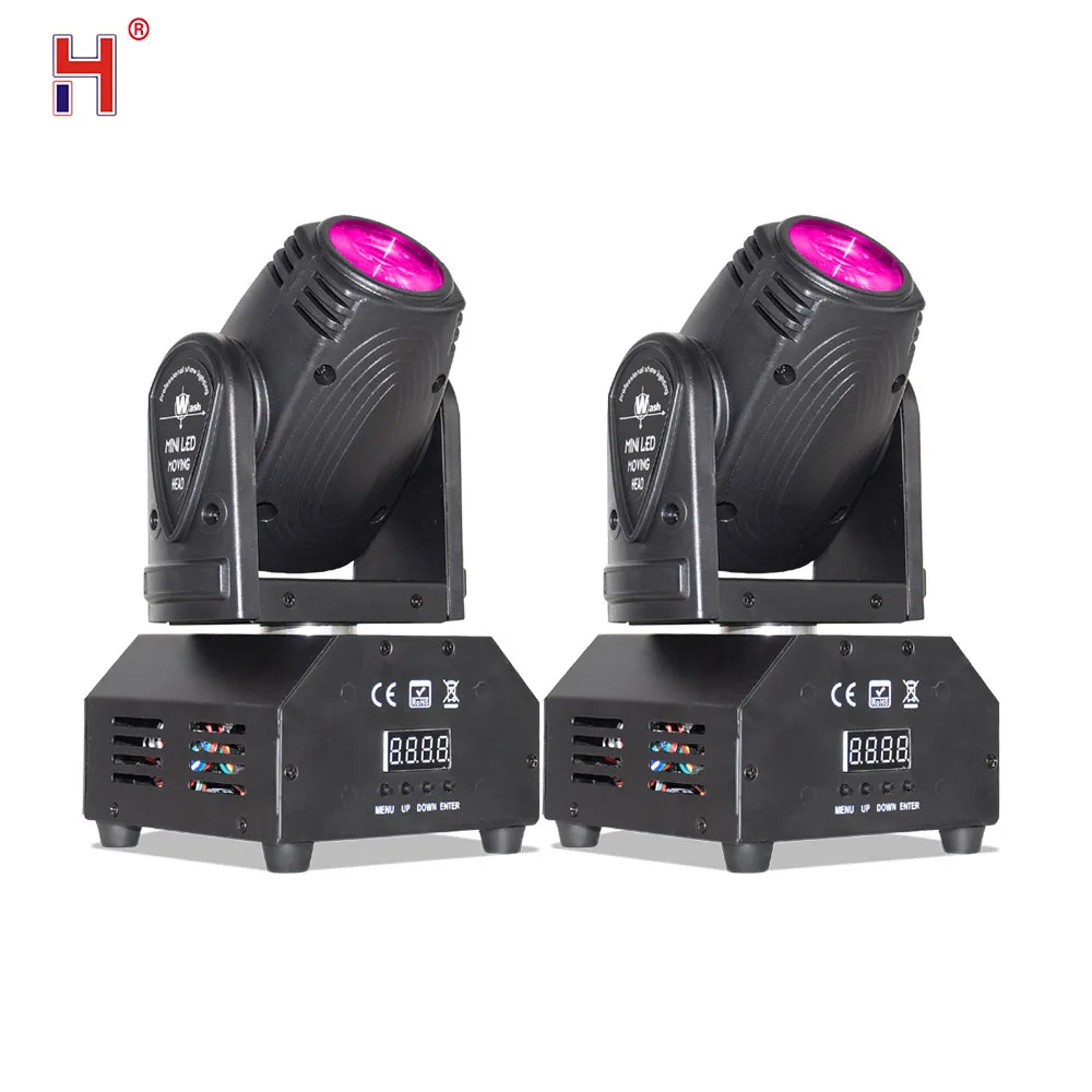 

HongYi DJ Lights LED Moving Head Beam 10W RGBW With DMX Control Sound Arrive Mini Rotating Mobile Light For Stage Party KTV Bar