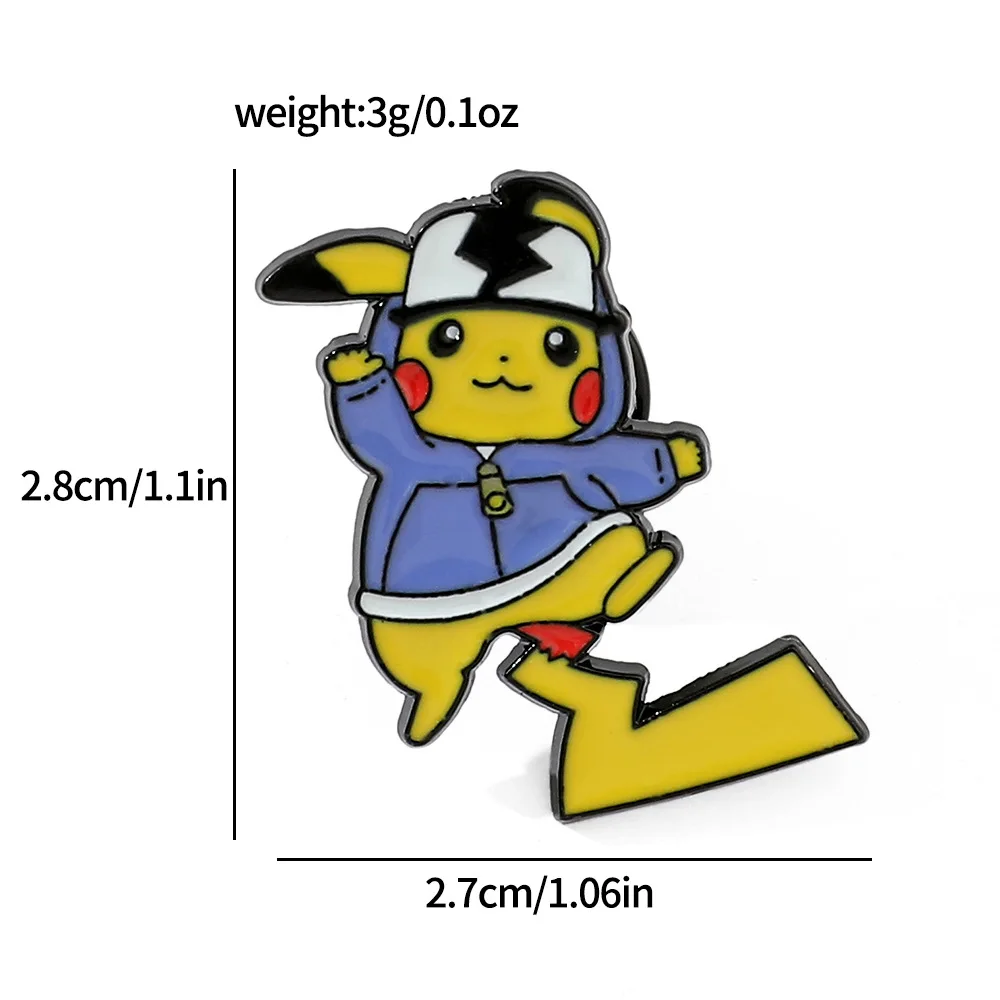 Pokemon Pikachu Enamel Pins Anime Game Gengar Gyarados Metal Brooch Cartoon Cute Backpack Pin Accessories for Women Jewelry Gift