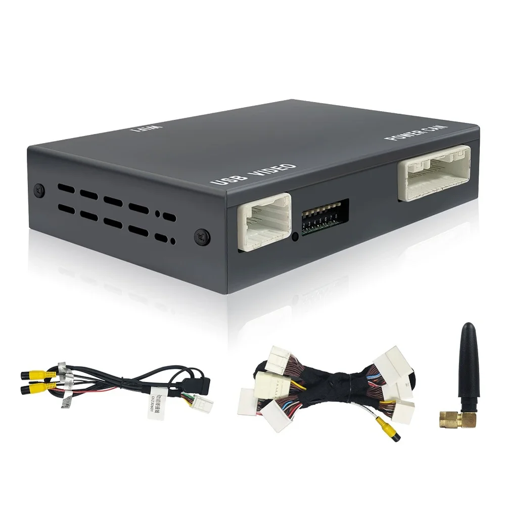 

Wireless CarPlay Android Auto Decoder Bluetooth-compatible Plug and Play WIFI 2.4G 5.8Ghz Mirrorlink for Toyota Tundra 2014-2019