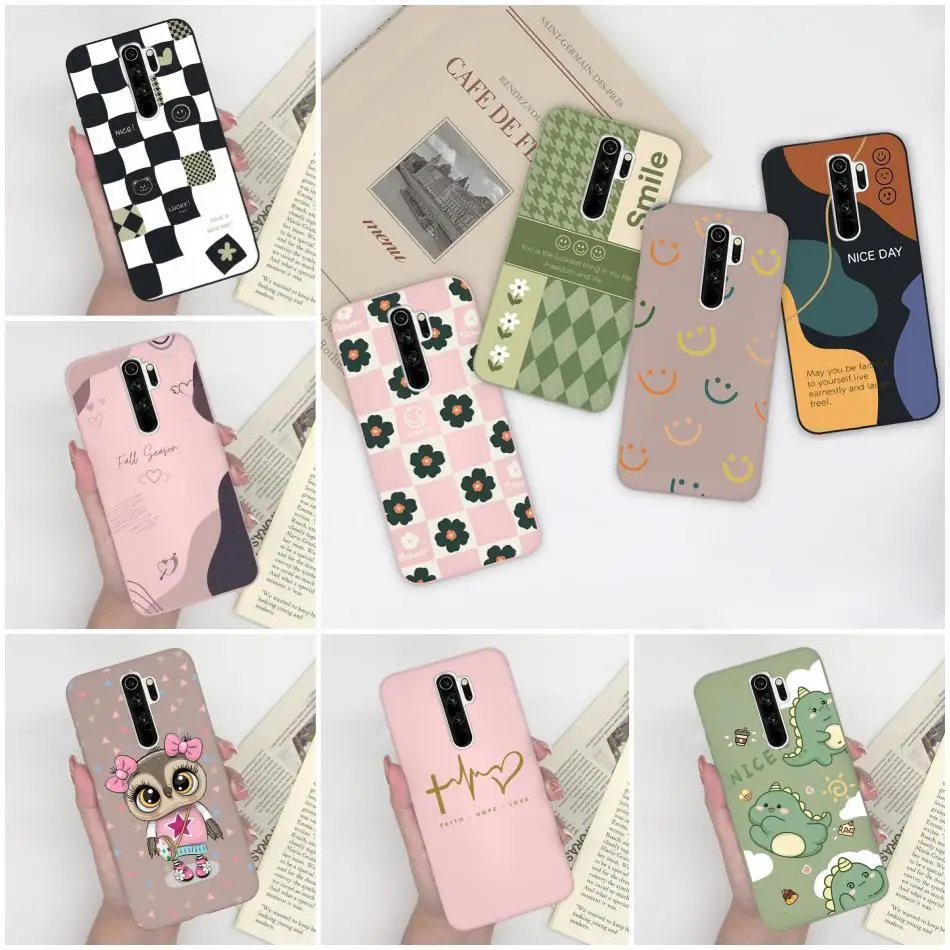 Fashion Case For Xiaomi Redmi Note 8 Pro Case Lovely Smiling Face Love Heart Soft Funda Bumper For Xiaomi Redmi Note 8Pro Cover