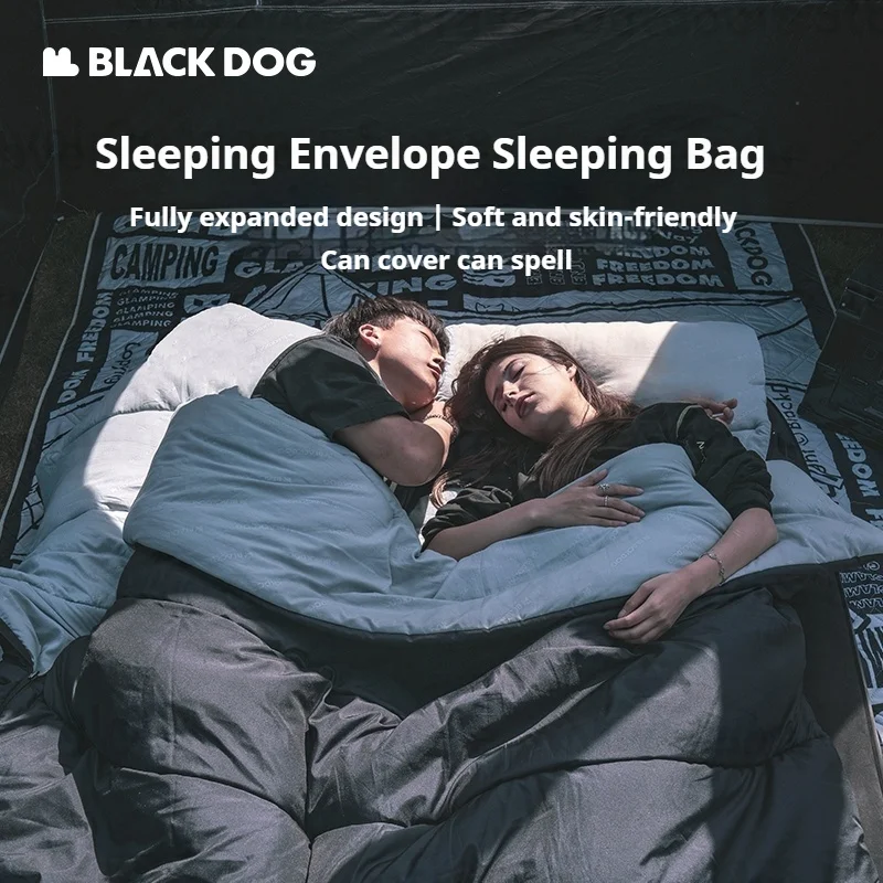 Naturehike BLACKDOG Camping Envelope Sleeping Bag Outdoor Warm Portable Machine Washable Cotton Spliced Sleeping Bag Waterproof