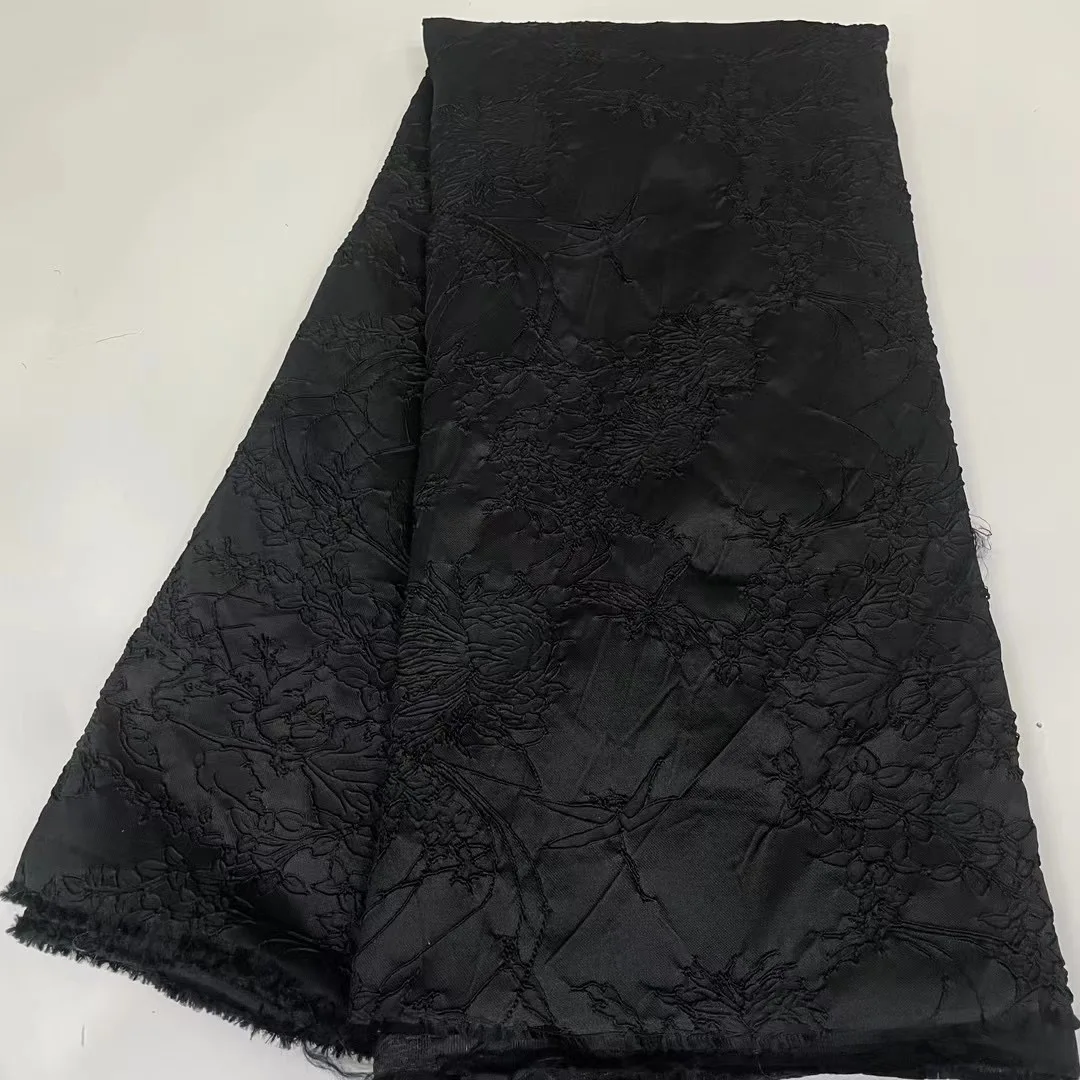 

Lace African Jacqurad Lace Fabric 2026 New Design Nigerian Brocade Lace Fabric for Evening Prom Luxury Women Dresses VJ6184