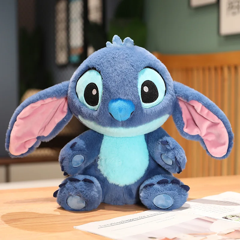 Disney CAN o & Stitch Peluches, Kawaii Soft Blue Pink Elf, Stitch Stuffed Butter, Cartoon Anime Movie, Xmas Gift