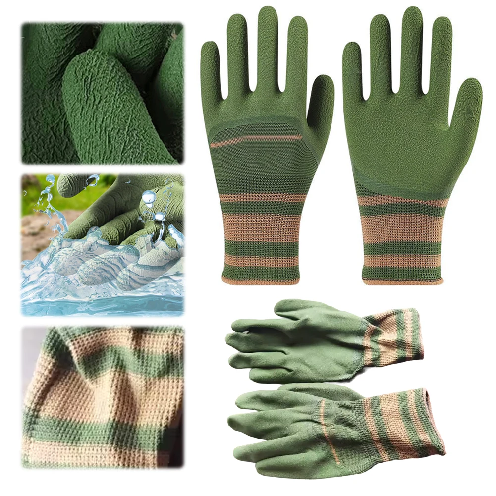 3-1 paar duurzame veiligheidshandschoenen antislip slijtvaste ESD-bescherming ademend doornbestendige tuinhandschoenen voor houtbewerking