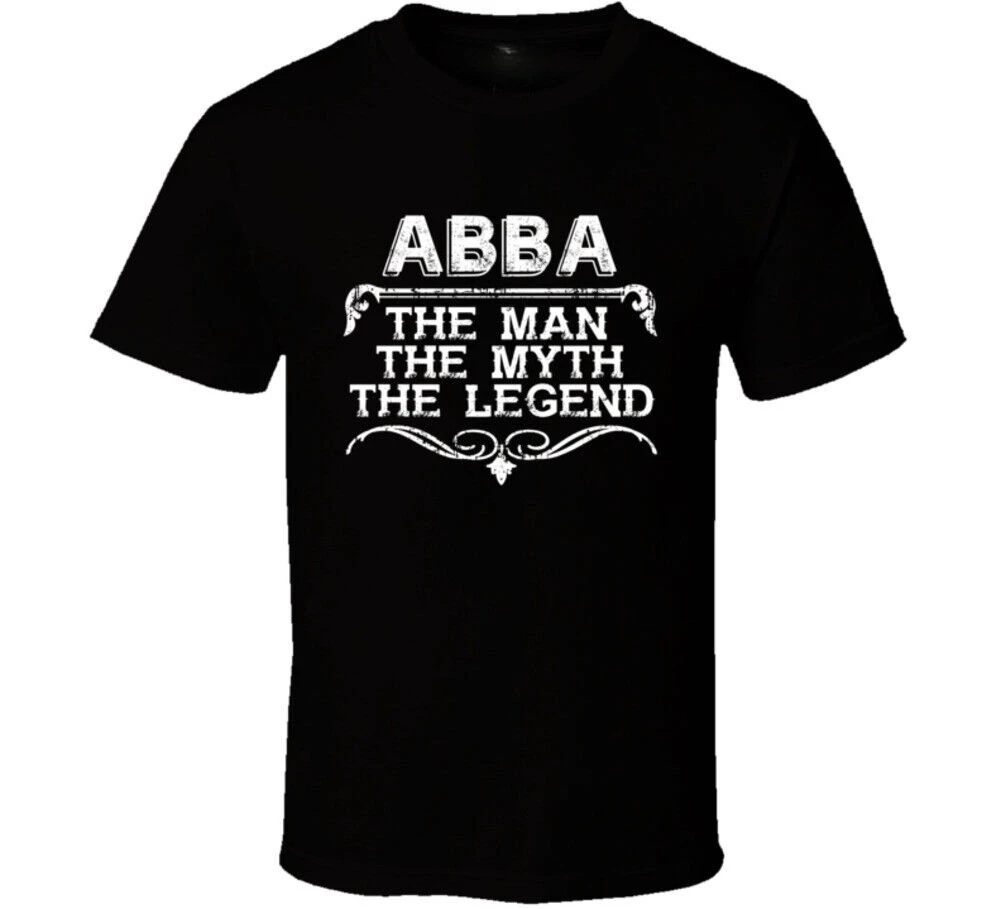 

100% Cotton Abba The Man The Myth The Legend Quality Cotton Racing Casual T-shirts