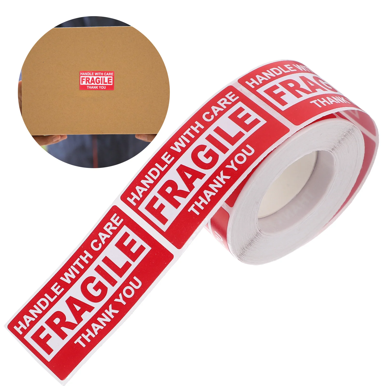 

3 Rolls Fragile Label Packaging Warning Stickers Vintage Moving Labels Copper Plate Adhesive Handling Durable Easy Peel Stick