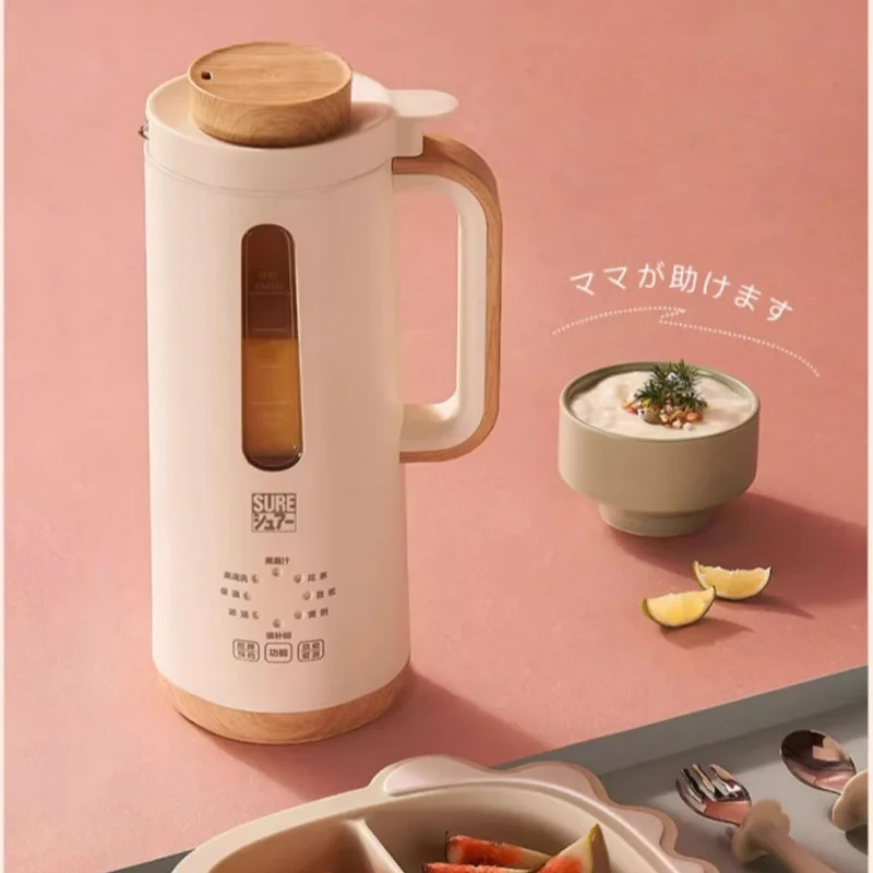 خلاطات عالية السرعة ماكينة تصنيع حليب فول الصويا 0.6L منزلية صغيرة متعددة الوظائف للحد من الضوضاء عصارة باس أوتوماتيكية بالكامل