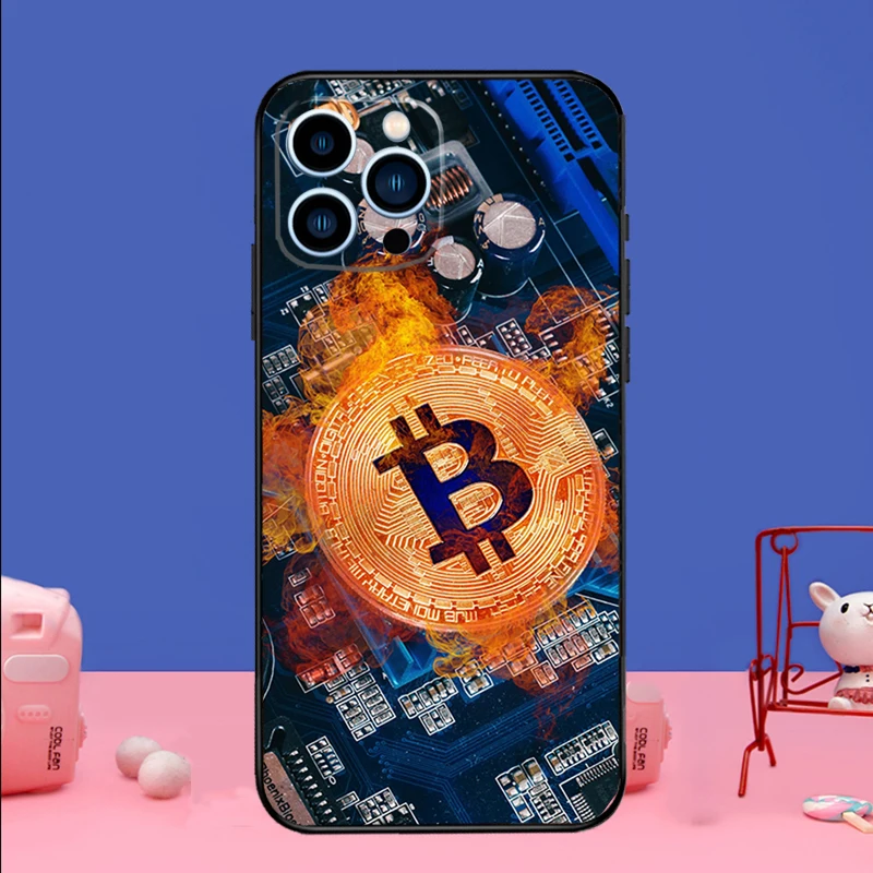 Bitcoin عملات مضحك قضية الهاتف آيفون 17 16 15 14 13 11 12 برو ماكس زائد 13 12 mini 16e 17 غطاء مصد الهواء #5