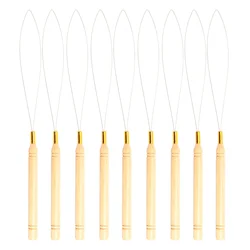 5PCS Needle Threader with Wooden handle for Tufting Gun Using