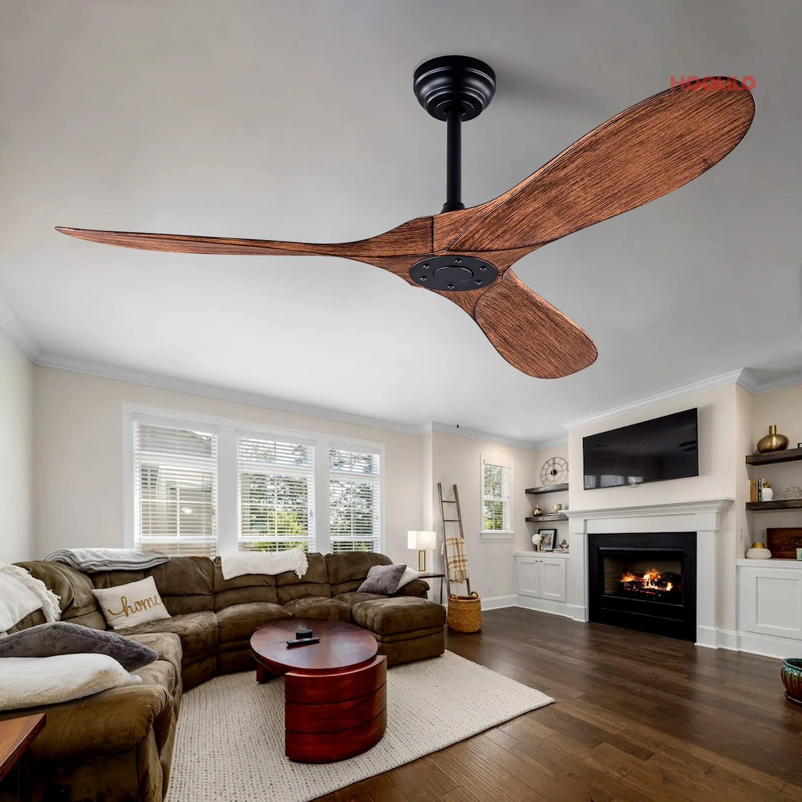 52 60 Inch ABS Bland Ceiling Fan with LED DC 85V - 260V Motor Remote Control ventiladores para casa