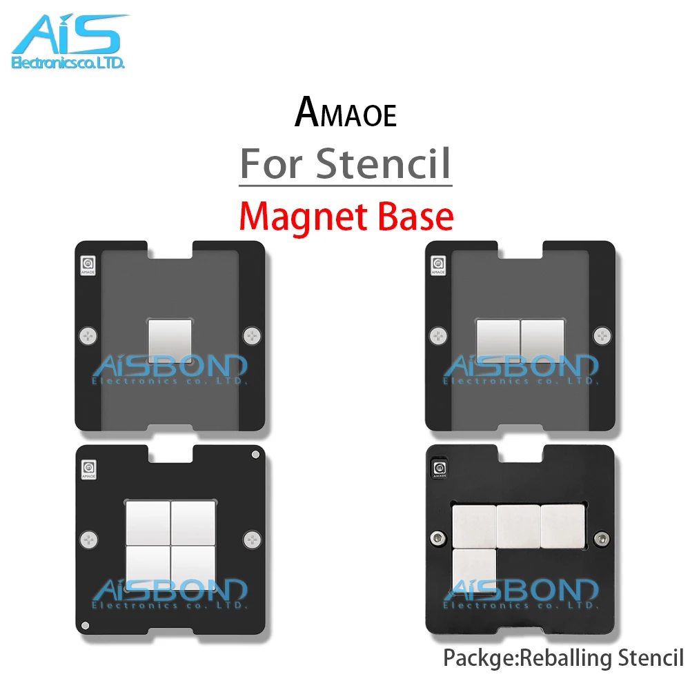 1 2 3 4 L Shape Magnet Base Middle Layer Reballing Stencil Template For Amaoe Positioning Solder Tin Planting Net