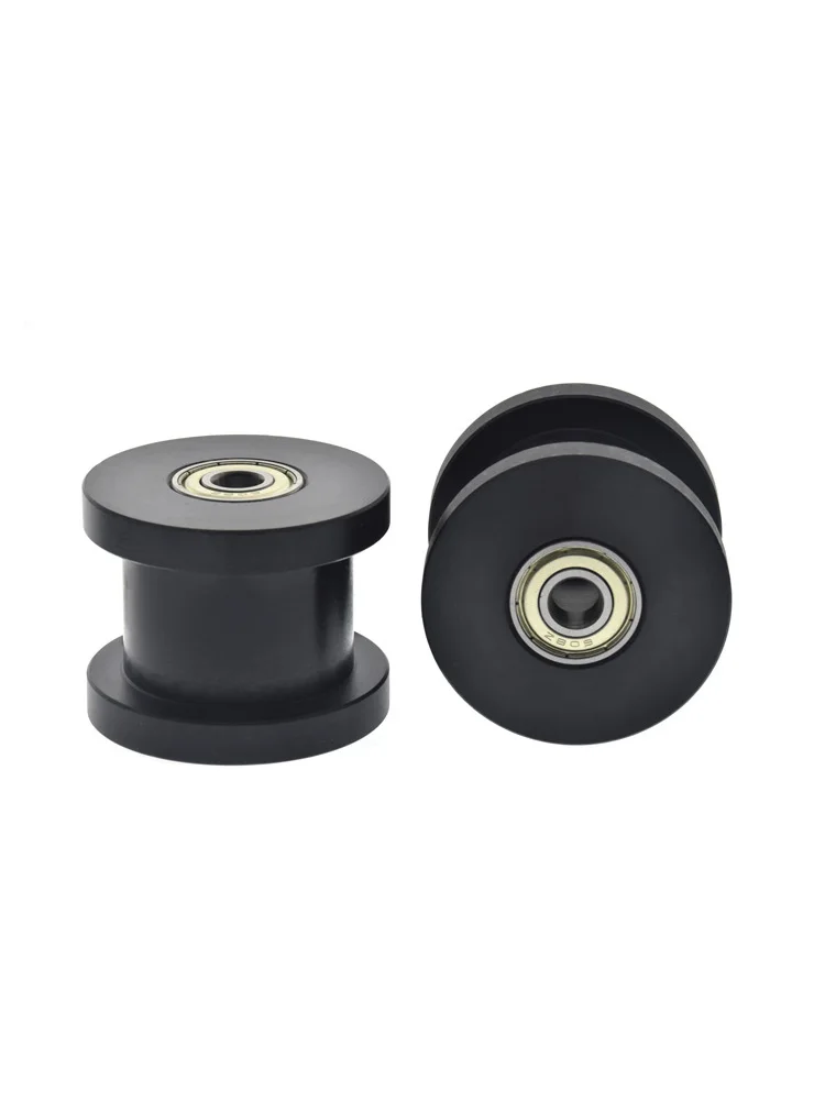 1Pc Hx50x40mm double bearing I-shaped groove H-groove flat bottom groove wheel roller groove width 25 nylon roller guide wheel