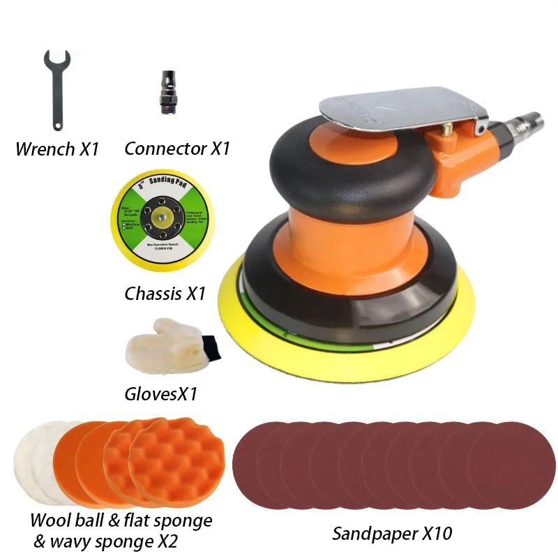 

Пневматическая орбитальная шлифовальная машина, воздушная шлифовальная машина, 5 дюймов, 6 дюймов, вакуумная эксцентриковая полировальная/шлифовальная машина, пневматические инструменты