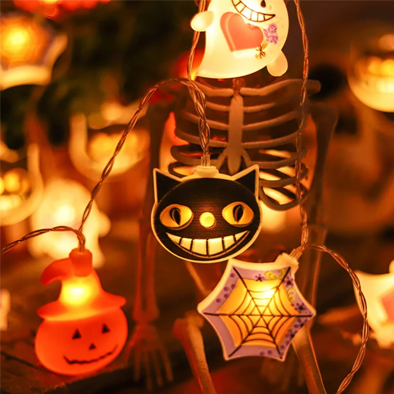 A76K LED String Light Outdoor Halloween String Lights Decoração Pendurada Decoração Arranjo de Cena