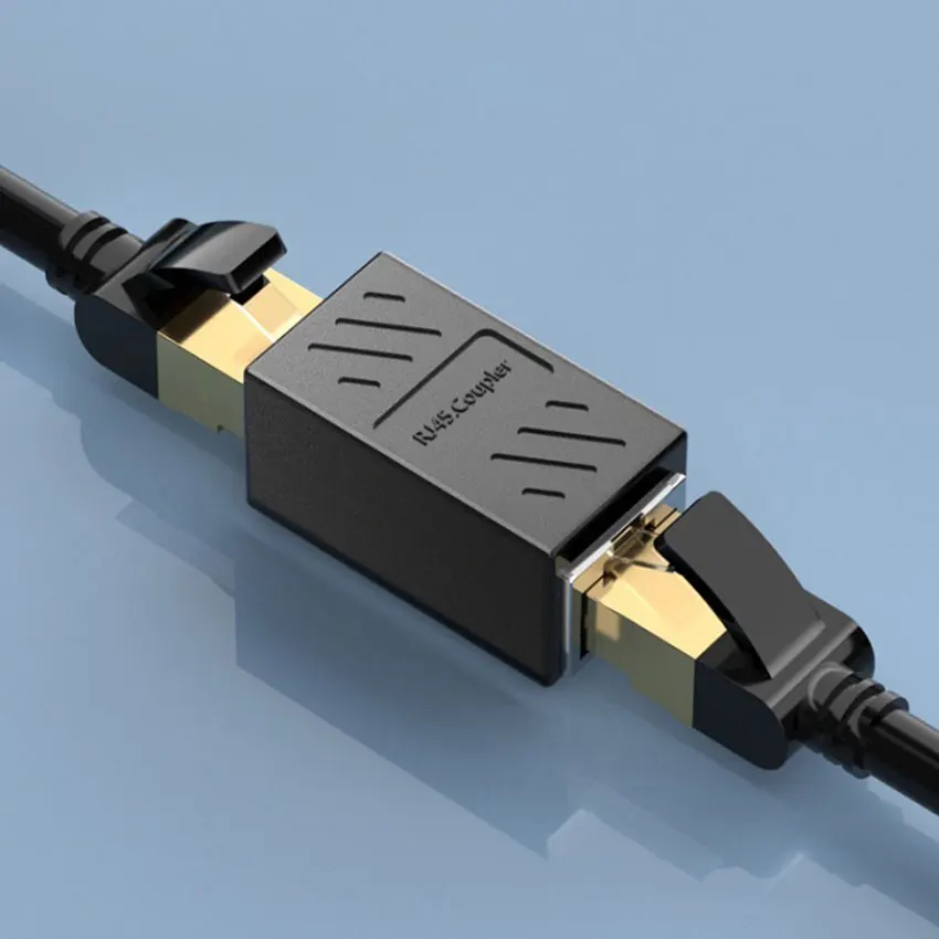 

New RJ45 Connector Cat7/6 Ethernet Adapter Gigabit Interface Network Extender Convertor For Extension Cable Female to Female