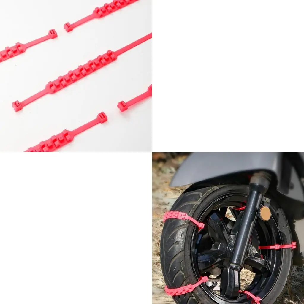 F1CF Motorcycle Anti Slip Chains Tire Chains Winter Snow Anti-Skid Tyre Cable Ties