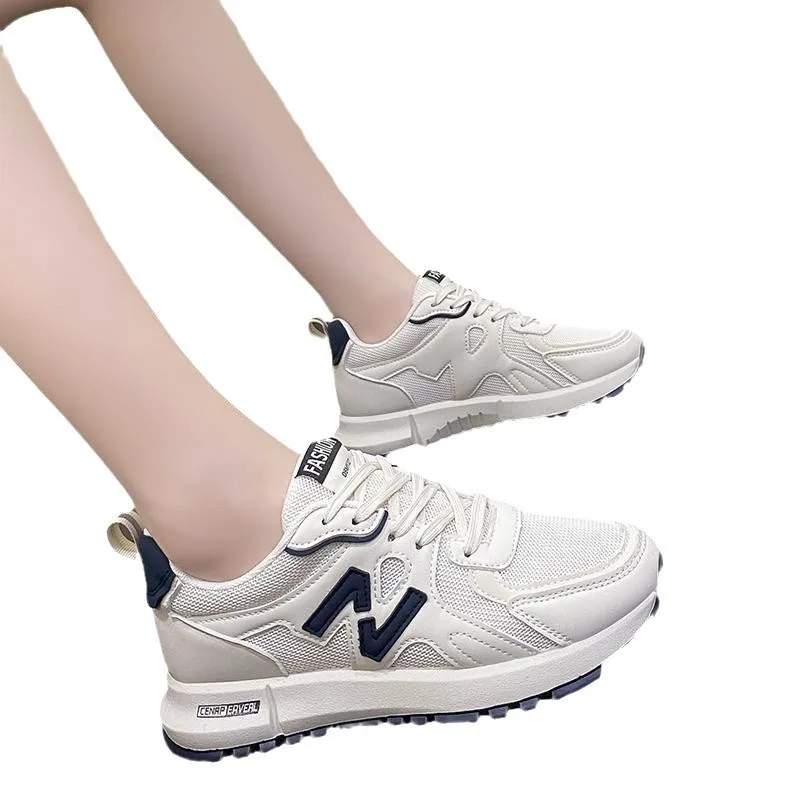 

Round Head Women Casual Shoes Color Matching Original Brand Design Men Shoes New Lace-up Flat Heels Outdoor Women Sports Shoes