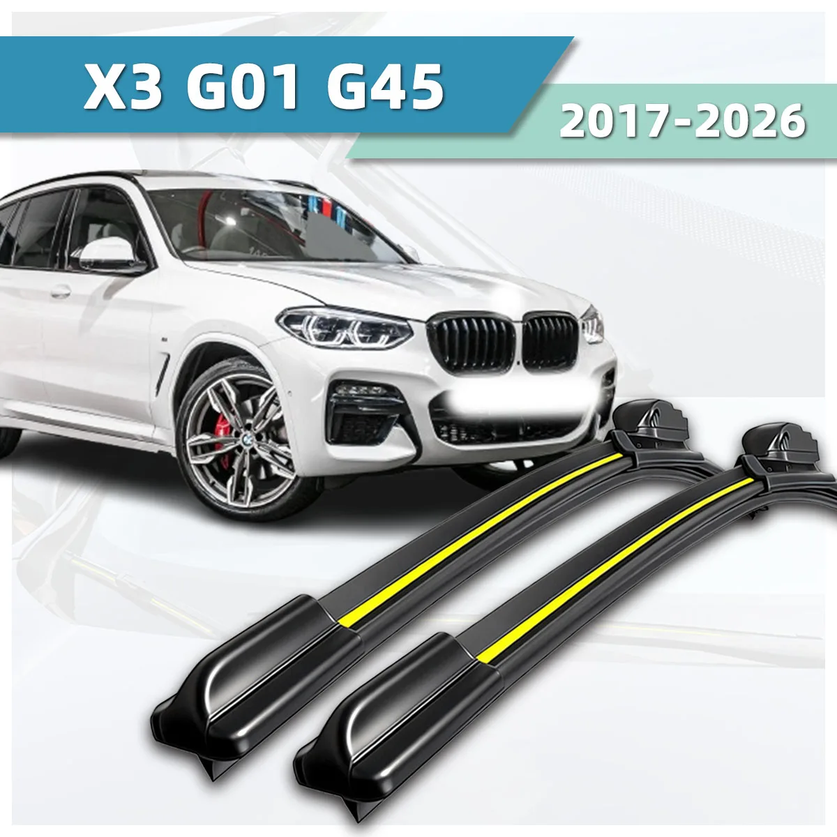 

2PCS Car Windshield Wiper Blades Are Suitable For BMW X3 G01 G45 (2017-2026) High-Definition Stable Durable Bidirectional Wipers